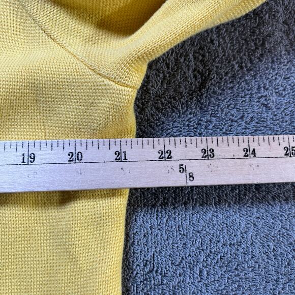 Banana Republic Sweater Blazer Jacket Womens XL Yellow Knit Academia Career - Picture 9 of 9